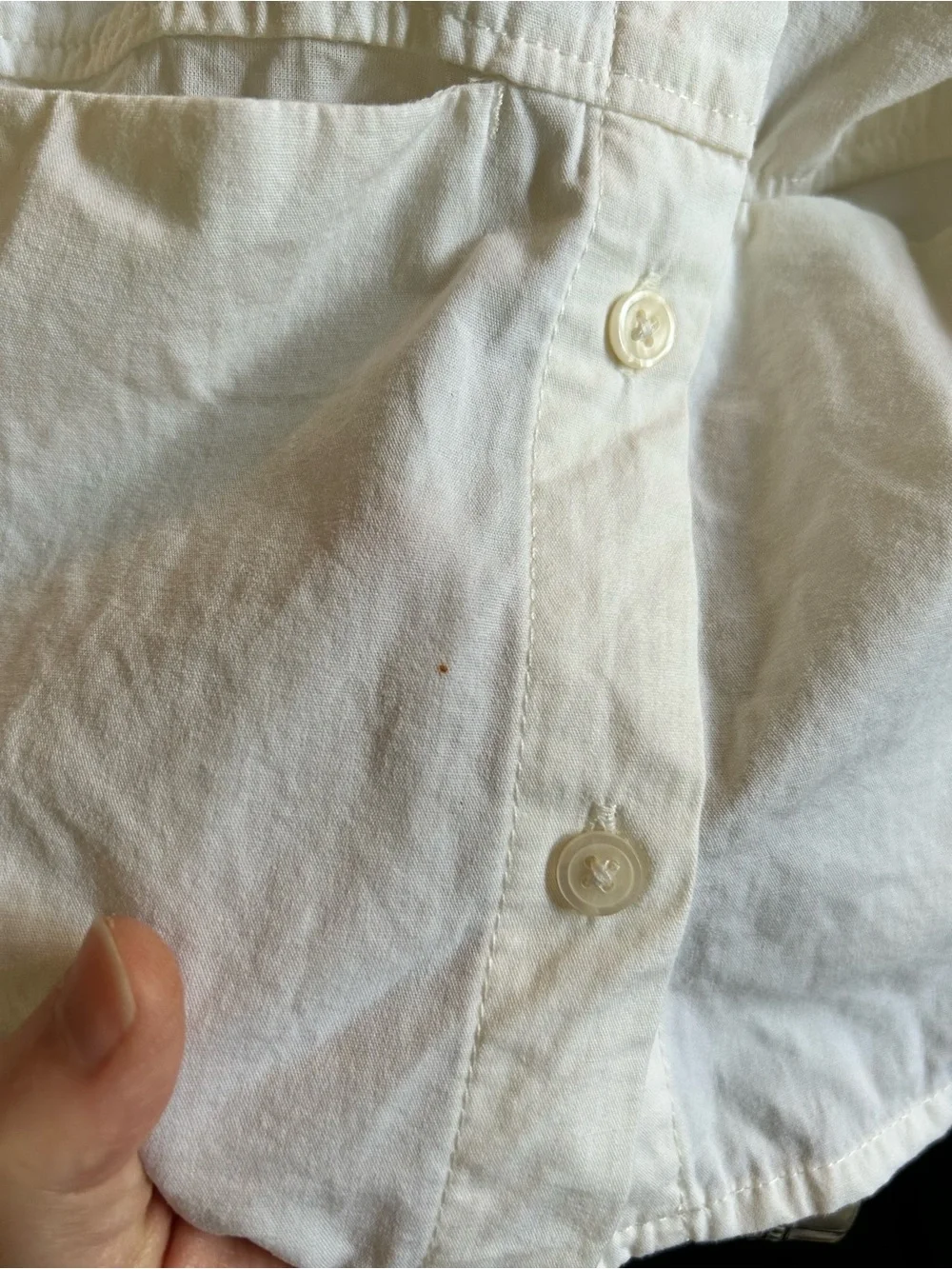 Zara Cream Cropped Button Down Shirt 11 / 12